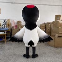 Shengye, fabricant chinois de mascottes, costume de mascotte personnalisé d'oiseau de dessin animé Grue à couronne rouge, design de costume en peluche douce à vendre
