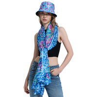 Venta al por mayor bufanda de seda satinada impresión personalizada para las mujeres estolas bufanda larga moda floral impreso diseño bufandas y chales