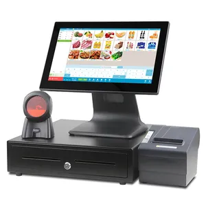 Factory Supply 15.6'' Cash Register Touch Monitor Screen All In 1 POS System