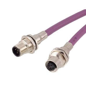 Câble Ethernet industriel personnalisé M12 Code D <span class=keywords><strong>RJ45</strong></span> Profinet EtherCAT Ethernet/IP prise de courant codée 4 broches D à <span class=keywords><strong>double</strong></span> extrémité en cuivre 6A - Product Image 3