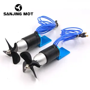 Mini propulsor de agua sumergible IP68 F2838, 12V, resistente al agua, Motor eléctrico de CC sin escobillas para barco RC con hélice