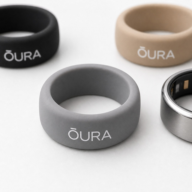 Custom Logo Silicone Ring Cover Compatible with Oura Ring Gen 4 Gen 3 Anti-Scratch Elastic Smart Ring Protector for Workout