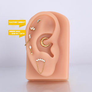 Toposh Hot Sale F136 Titanium verguld Labret Cartilage Daith Helix Tragus Body <span class=keywords><strong>Piercing</strong></span> Sieraden voor Verloving Bruiloft Cadeau - Product Image 3