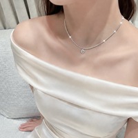 Collier Pendentif Classique en Pierre Morgan avec Paillettes, Chaîne Étoilée Haut de Gamme Tendance pour Femmes