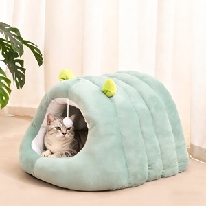 Kristallfleece-Raupenbett für Katzen & Kleine Hunde Winter Modern Klassisch Atmungsaktiv Wasserdicht Warm Weiches Haustiernest - Product Image 6