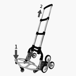 Lichtgewicht opvouwbare boodschappenkar/wagentje, aanpasbaar, trapbeklimmend handkarretje voor industrieel gebruik, OEM-ondersteuning - Product Image 1
