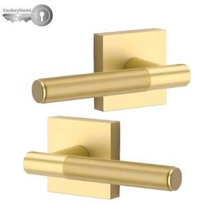 Youkeyhomi Hot Bán tuyệt vời Kẽm hợp kim Matte lối vào màu đen keyed lối đi riêng tư Dummy vuông cửa có khía xử lý khóa - Product Image 6