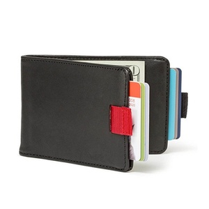 Wholesale <b>Small</b> Slim Leather Business <b>Wallet</b> with Pull Tab Money Clip and Card Holders - Product Image 1