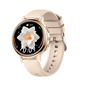 พร้อมจัดส่ง AK88 นาฬิกาสมาร์ทวอทช์แฟชั่นสำหรับผู้หญิง หน้าจอ IPS HD ขนาด 1.26 นิ้ว รองรับการโทรแบบไร้สาย นาฬิกาข้อมือเพื่อสุขภาพสำหรับผู้หญิง - Product Image 1