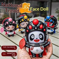 Poupée à visages interchangeables de la culture traditionnelle chinoise, jouet en plastique pour jeunes, caractéristiques culturelles spécifiques, vente directe de la part des vendeurs de rue