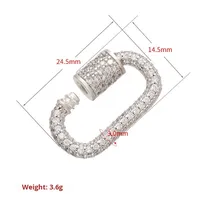 Fermoir à crochet en laiton plaqué or 18 carats de haute qualité VK106 pour la fabrication de bijoux, colliers, porte-clés, bracelets, accessoires de bricolage, 14,5*24,5 mm