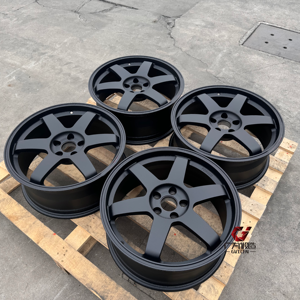 Jantes en alliage d'aluminium forgé de luxe pour voitures particulières, noires, <span class=keywords><strong>6</strong></span> branches, 5 trous, 18, 19, 20, 21 pouces, 5x112, 5x114.3, 5x120 - Product Image 1