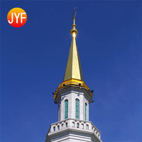 H6022 Minaret décoratif en métal personnalisé de flèche d'acier inoxydable pour des projets de mosquée et de dôme
