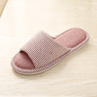 Zapatillas de algodón de estilo japonés para mujer, zapatos de interior antideslizantes informales para primavera y otoño, piel suave de PVC fabricada por Acme Company