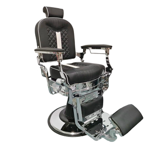 Ghế cắt tóc cổ điển màu đen, bơm thủy lực chắc chắn, da tổng hợp bền, xoay 360 độ, có thể ngả, nội thất salon - Product Image 3