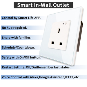 Bingoelec 16A wifi Anh/EU 220V Phích Cắm Điện tường ổ cắm nhà thông minh thiết bị chuyển mạch và ổ cắm làm việc với tuya Alex - Product Image 4