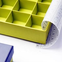 Boîte à chocolats personnalisée en papier alimentaire recyclé écologique pour biscuits, desserts et truffes, avec gaufrage