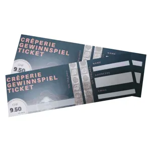 Custom anti-counterfeiting printing hologram strip hot stamped synthetic paper entrance ticket