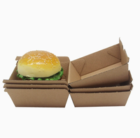 Boîtes à hamburgers de qualité alimentaire, contenants en papier pour en-cas à emporter pour les restaurants de hamburgers