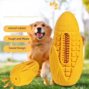 Nuevo diseño de maíz, juguete carnoso para masticar mascotas con sonido <span class=keywords><strong>Natura</strong></span>, cepillo de dientes de goma para <span class=keywords><strong>perros</strong></span>, juguetes y accesorios para masticar molares chirriantes para mascotas - Product Image 1