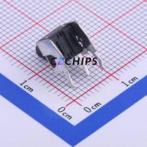 TC-1102N-C-CL-B Tactile Switch Bent Lead Through Hole,6x6mm Switch Single Pole Single Throw Round Button 2.6N Right Angle Insert - Product Image 2