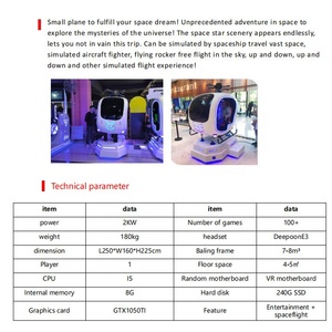 Economic Professional Virtual Reality <strong>Helicopter</strong> Professional Vr Aircraft Airplane 720 Degrees Flight Simulator Dynamic Seat - Product Image 2