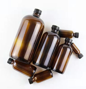 Bouteille en verre ambré avec bouchons à vis pour <span class=keywords><strong>shampoing</strong></span>, gel douche, savon, réactifs et sérums de soin de la peau, idéale pour les voyages et le stockage en entreprise - Product Image 2