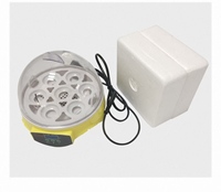Incubateur d'œufs compact transparent 7 œufs avec contrôle numérique de la température et de l'humidité, double tension, pour bureau