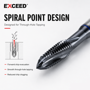 Tarauds métriques HSSE à pointe spirale revêtus de TiAlN M2 M2.5 M3 M4 M5 M6 – Tarauds HSSE TiAlN à pointe spirale de haute qualité pour un coup de tronçon de précision - Product Image 3