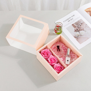 Boîte cadeau rigide en matériaux recyclés écologiques, forme et logo personnalisables, papier couché transparent pour les cadeaux de la Saint-Valentin - Product Image 4