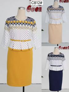 Exquisite Polyester Woven Floral Lady Elegant Church Dresses Spandex Plus <b>Size</b> Single Dress for plus <b>size</b> african women - Product Image 2