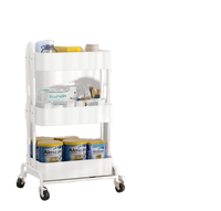 Chariot de rangement de cuisine à 3/4 niveaux Chariot organisateur en métal avec chariot à trois couches