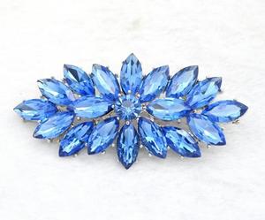 Broche de Cristal de Vidro Multicolorido da Moda, Acessório de Vestuário em Liga Metálica com Cravação Completa - Product Image 2