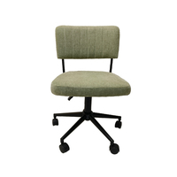 Chaise pivotante de bureau en velours pour ordinateur, directement réglable en hauteur, Europe du Nord, vente en gros en usine