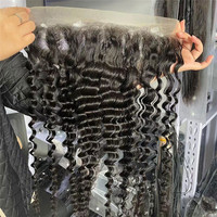 Meilleure qualité cuticule alignée fermeture hd lace fronts avec prix de gros, Transparent HD Lace Frontal avec pré plumé Hairline