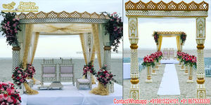 การจัดเตรียมมณฑปงานแต่งงานแบบฮินดูดั้งเดิม มณฑปงานแต่งงานแบบมาฮารานีอินเดีย มณฑปงานแต่งงานแบบเดลิซิโออินเดีย มณฑปงานแต่งงานแบบฟิจิสีทอง มณฑปงานแต่งงานแบบมินนิโซตา สหราชอาณาจักร - Product Image 3