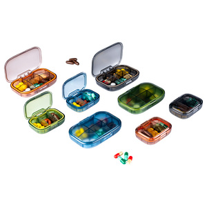 Promotional Custom Plastic Pill Box Organizer Compartment Pill Box Outdoor Portable Pill Box