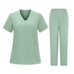 Women Short Sleeve Quick-Dry Stretch Medical <b>Scrubs</b> <b>Set</b> Hospital Clinic <b>Scrubs</b> Uniforms <b>Set</b> Surgical Comfortable - Product Image 2