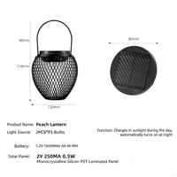 Lampe Solaire Suspendue en Fer Forgé de Qualité Commerciale IP55, Panneau Mono-Silicium, Double Température de Couleur (Blanc/Jaune Doré), Capteur de Lumière, pour Jardin
