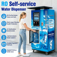 Distributeur d'eau purifiée extérieur avec carte QR, paiement par pièces, solaire, antivol, kiosque de distribution d'eau potable 24h/24