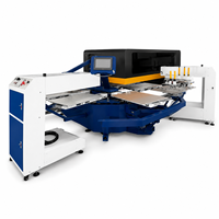 Machine d'impression sérigraphique ovale monochrome avec imprimante numérique, machine d'impression hybride pour t-shirts destinée aux usines de vêtements