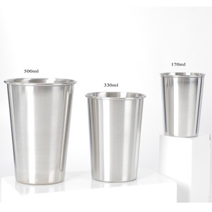 Gobelet à eau et à bière portable pour le camping en plein air, en acier inoxydable argenté, avec logo personnalisé, multi-capacités - Product Image 6