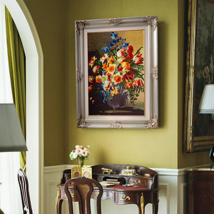 Chất Lượng Cao Thêu Hoa Mô Hình Phòng Khách Trang Trí Nội Thất Bức Tranh Và Tường Nghệ Thuật Bức Tranh Tùy Chỉnh Hiện Đại Tường Nhà Bức Tranh - Product Image 2