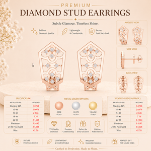 Boucles d'oreilles pendantes de créateur en or 22 carats pour femme, légères, élégantes, bijoux de mariage, pour fêtes et occasions spéciales, accessoire de mode - Product Image 6