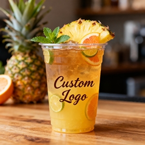 Bsbh biểu tượng tùy chỉnh cấp thực phẩm dùng một lần rõ ràng Pet ly nhựa 8OZ 12oz 16oz Pet ly lạnh uống mềm ly với mái vòm phẳng có nắp đậy - Product Image 1