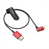 Câbles Alvin 8K 2.1 Micro à angle droit, gaine tressée ultra-fine haute vitesse pour Atomos Ninja V 8K 60Hz 4K 120Hz