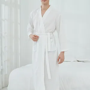Банный халат NANTEX для женщин, хлопковый Халат-кимоно с вафельным покрытием для отеля, оптом