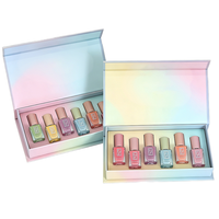 Boîte cadeau en papier personnalisée et élégante pour emballage d'huile à ongles, cosmétiques, vernis gel et outils.