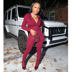 <span class=keywords><strong>2</strong></span>件套长裤套装女式秋季2024服装慢跑者运动服套装拉链运动裤和连帽衫套装休闲运动服女装 - Product Image 6