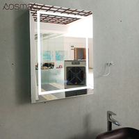 Kabinet Cermin Kamar Mandi LED Aluminium dengan Pintu Ganda dan Kapasitas Penyimpanan Besar